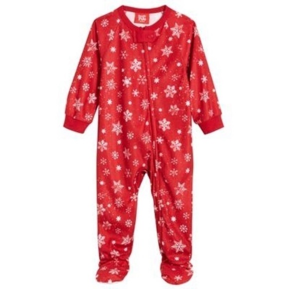 New Family Pajamas Matching Baby Merry Snowflake Footie One-Piece size 24months - Picture 1 of 5
